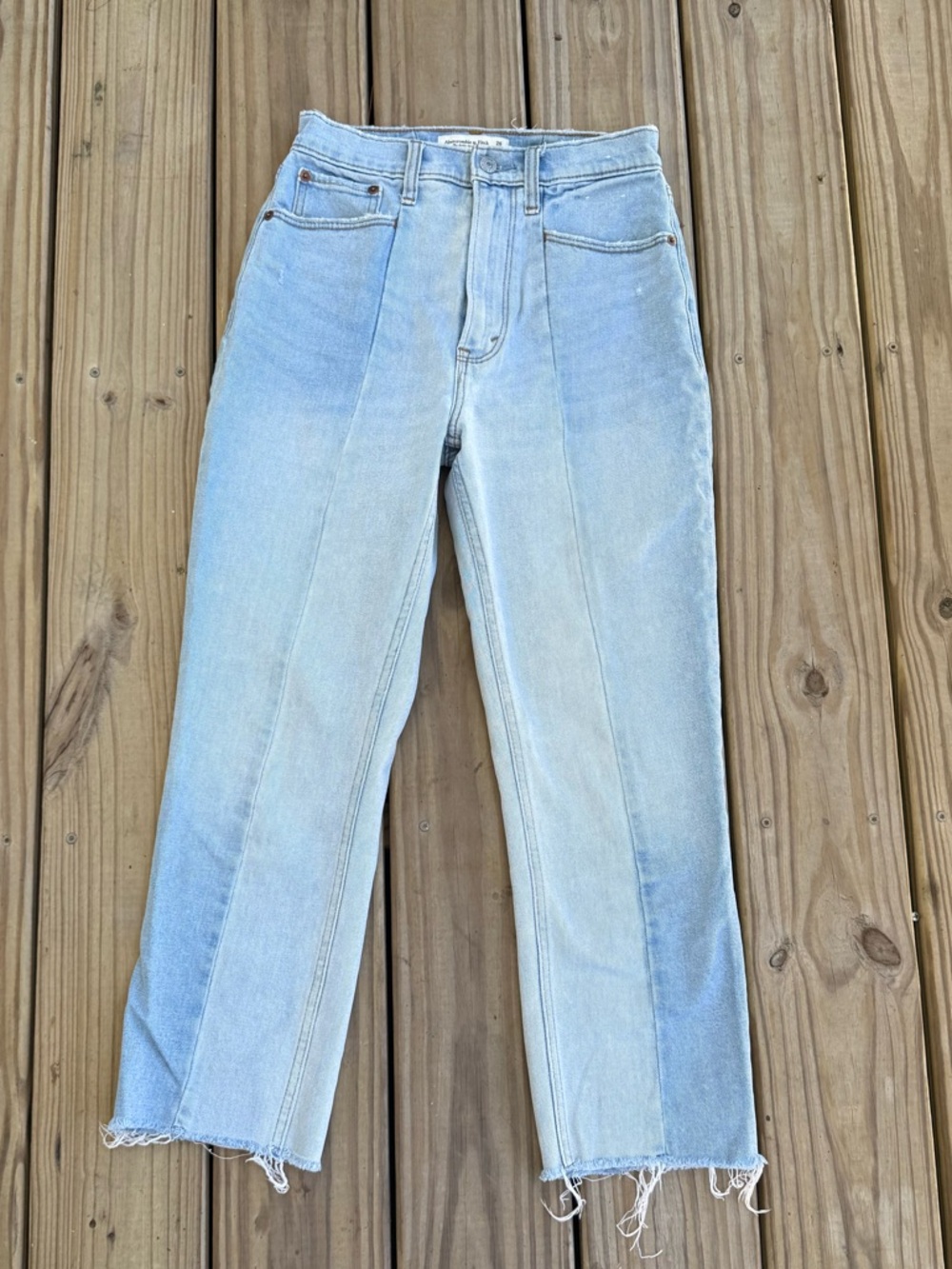 Abercrombie & Fitch Curve Love Ankle Straight High Rise